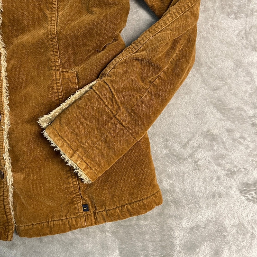 Vintage Abercrombie & Fitch Penny Lane Womens M Sherpa Lined Velvet Jacket Brown - Picture 5 of 12